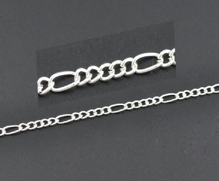 10M Silver Opened Chain Findings for Jewelry Making
