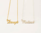 Custom Name Necklace Stainless Steel Rose Gold Plated