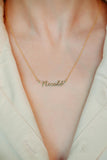 Personalized Name Necklace with Heart - Dainty Love Necklace