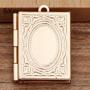BoYuTe 19*26MM Rectangle Locket Photo Pendant Charms