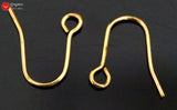 Qingmos 14K Solid Yellow Earring Finding Ear Wire Hook for Jewelry Making