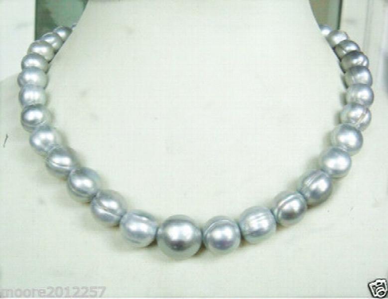 South Sea Baroque Grey Pearl Necklace 18 Inches