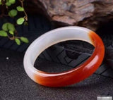 Zheru Jewelry Natural Agate Chalcedony Two-Color 54mm-64mm Bracelet
