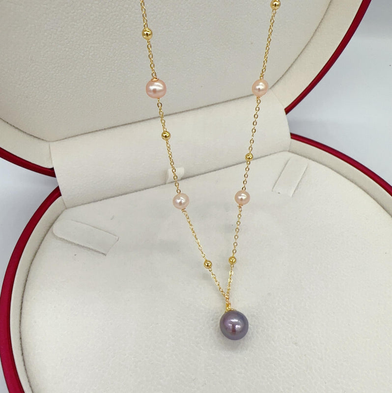 Arrival Babysbreath Pearl Pendant Necklace 18K Plated Jewelry