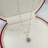 Arrival Babysbreath Pearl Pendant Necklace 18K Plated Jewelry