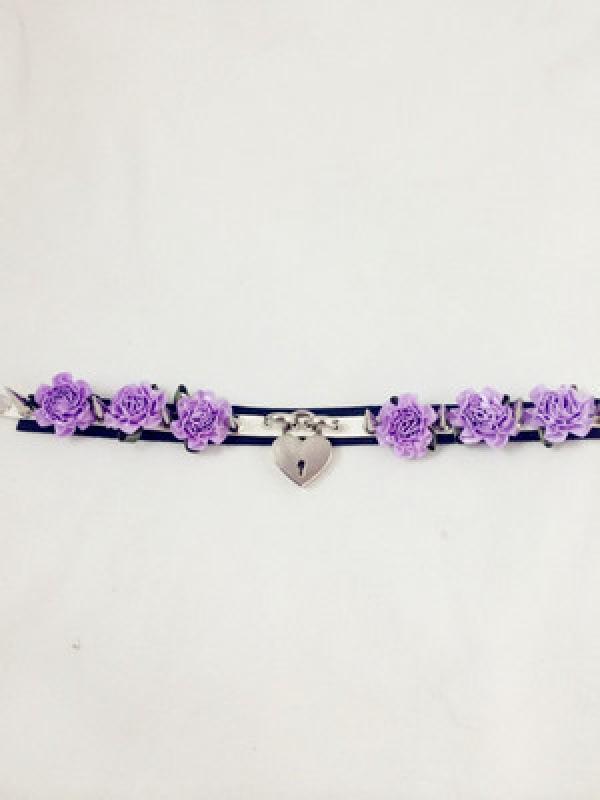 Women Sexy Punk Choker Necklace Harajuku Lolita Goth Sweet Heart LOCK Rivet