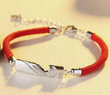 925 Sterling Silver Couple Bracelet Engraved Heart Date Letter