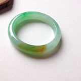 Zheru Jewelry Natural Burmese Light Green Jade Tri-color 54-64mm Bracelet