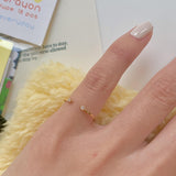 925 Silver Zircon Mini Lines Open Ring For Women Jewelry