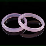Pink Chalcedony Jade Bracelet Ice Agate Jewelry 63-64mm