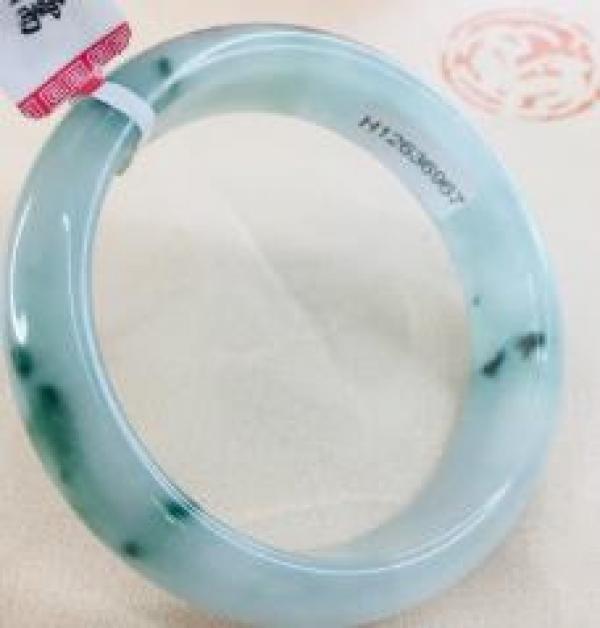 Female Double Jadeite Bracelet 54-62mm Natural Jade Bracelet