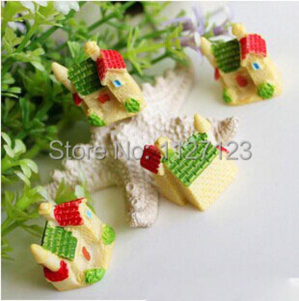 30pcs Mini House Villa for DIY Glass Globe Micro Landscape 16x17x22mm