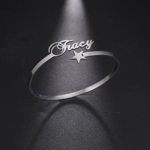 Sipuris Stainless Steel Name Bracelet Grunge Jewelry for Women