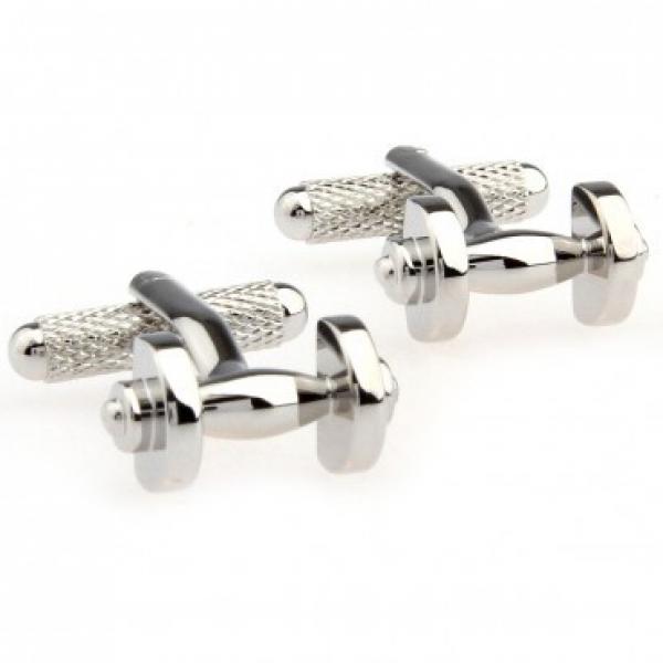 Dumbbell Cufflink Cuff Link 2 Pairs Set