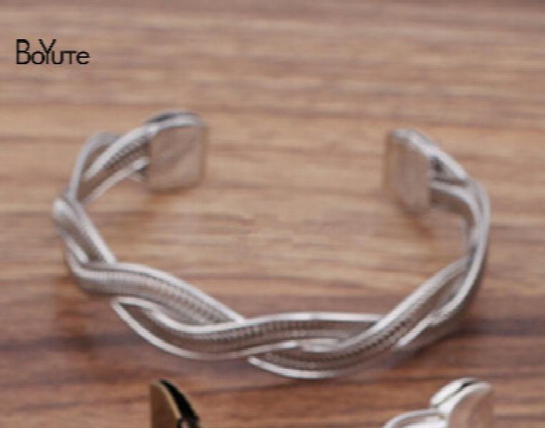 Metal Iron Twisted Bangle DIY Bracelets (10 Pieces/Lot)