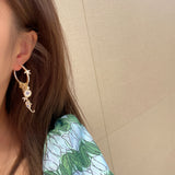 Zircon Beach Starfish Seahorse Earrings for Women