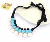 European Silk Pearl Necklace Bead Chain Jewelry