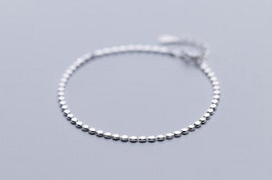 925 Sterling Silver Round Coin Chain Anklet Bracelet GTLS852