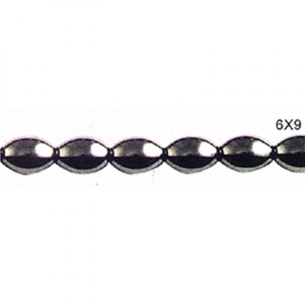 Hematite Rice Beads 6x9 mm
