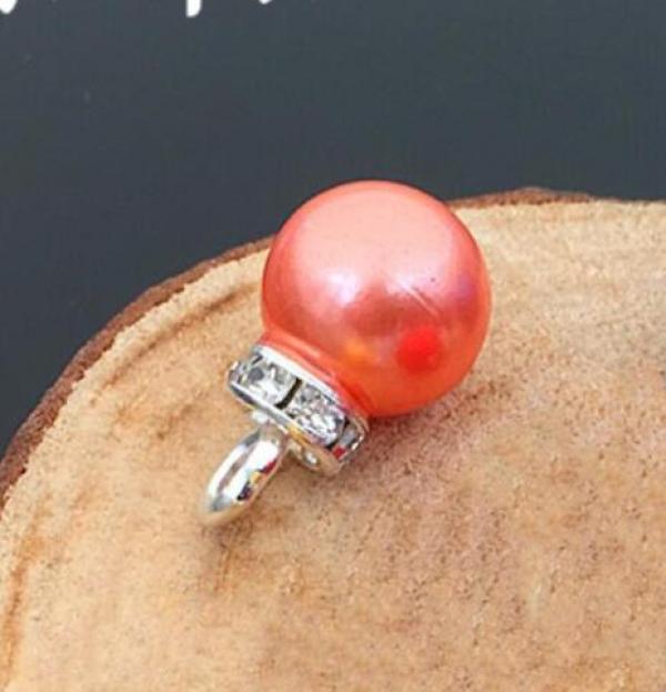 50pcs Rhinestone Pearl Charms for DIY Jewelry Making Accessories