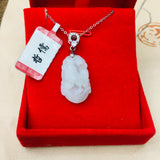 Burmese Ajadeite Zodiac Pendant with 925 Silver Necklace