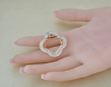 Copper Zircon Brooch Pin Scarf Buckle Clip Dual-Use