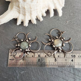 Labradorite Copper Moon Connector Charm for Necklace Making