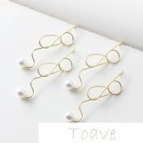 Zinc Alloy S Line Pearl DIY Earring Pendant Material
