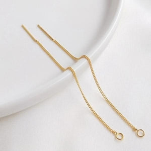 Plated True Earring Wire Chain Rings Ear Tassel DIY Jewelry Making Accessories