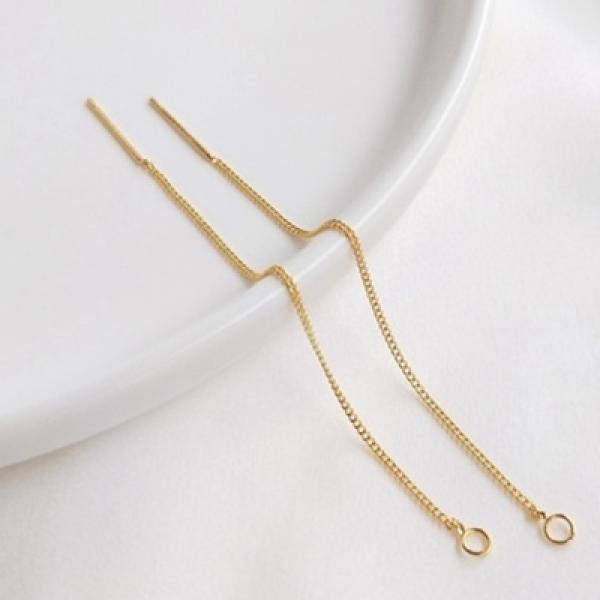 Plated True Earring Wire Chain Rings Ear Tassel DIY Jewelry Making Accessories