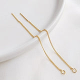 Plated True Earring Wire Chain Rings Ear Tassel DIY Jewelry Making Accessories
