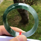 Natural Burmese Jadeite Flower 54-62mm Bracelet Princess Jewelry Gift