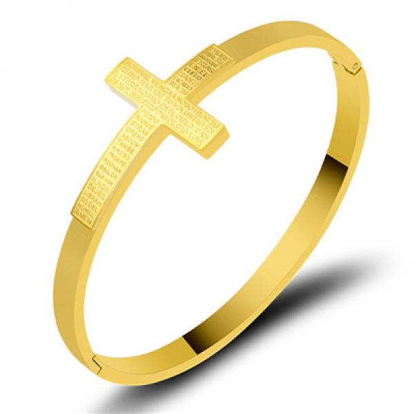 Bible Scripture Cross Bangle & Bracelet - Christian Jewelry