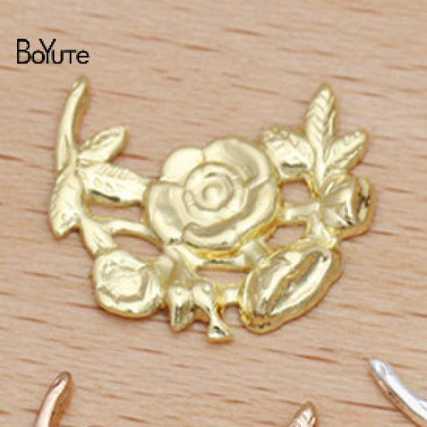 BoYuTe 13MM Filigree Flower Charms Lot of 200 - DIY Hand Jewelry Accessories