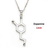 925 Silver Molecular Formula Pendant Necklace