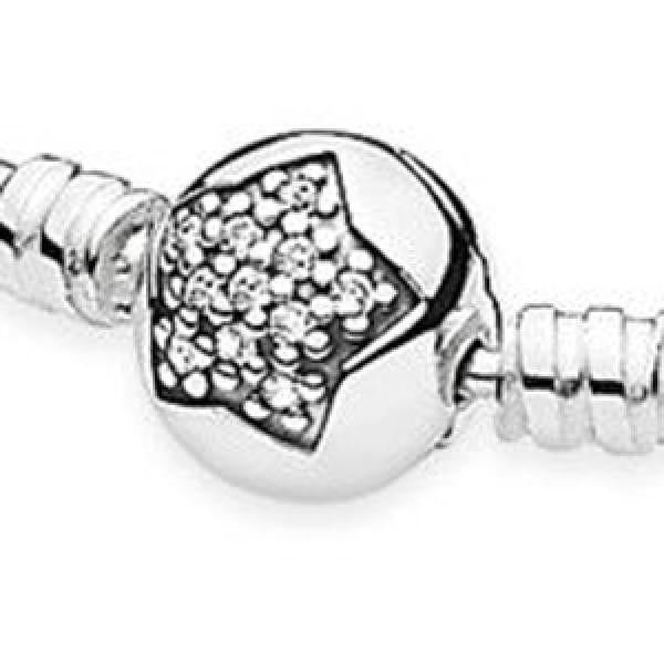Crystal Love Heart Star Snowflake Clasp for 925 Silver Bracelet Bangle