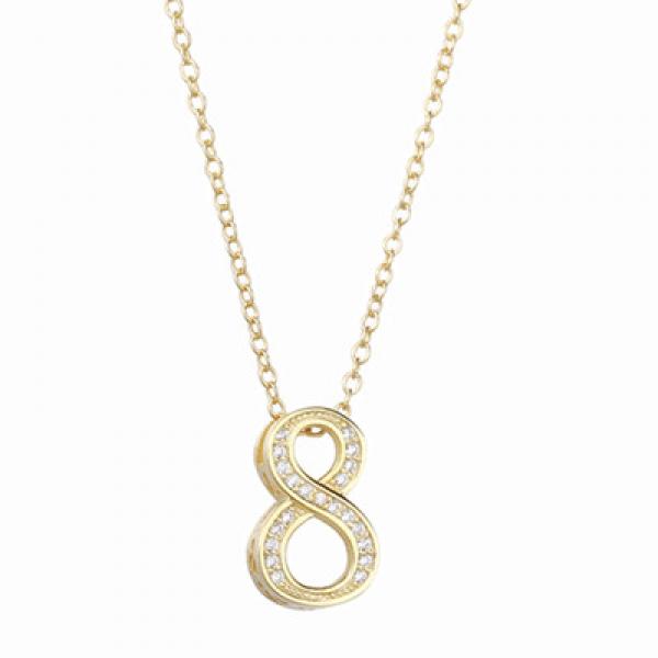 925 Silver Lucky Number 3 Pendant Necklace for Women