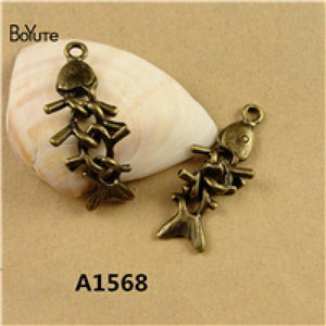 BoYuTe Charms Fish Bone Antique Bronze Plated Pendant Findings