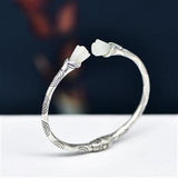 Hetian Jade Silver Bracelet Female S925 Sterling Silver Vintage