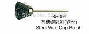 100pcs GH099 Steel Wire Cup Brush Jewelry Polishing Tool with Handle