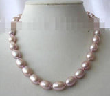 Lavender Pearl Necklace 9-10mm Baroque