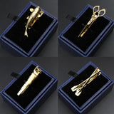Men's Metal Necktie Saw Pen Wing Shark Scissors Airplane Ties Pin