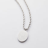 Ayatul Kursi Oval Necklace Stainless Steel Pendant Plated Muslim Jewelry Gift