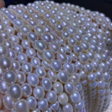 8-9mm Pearl Necklace Rice Shape Strand DIY Jewelry Making
