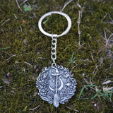 Gothic Witch's Broom Keychain Charm