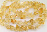 Long Natural Citrine Chip Quartz Crystal Beads 4X5MM34'' Full Strand