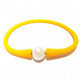 Stunning Turquoise Rubber Pearl Bead Silicone Bracelet for Mother's Gift