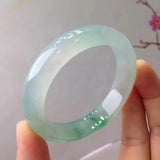 Zheru Jewelry Natural Light Green Burmese Jadeite 54-64mm Bracelet