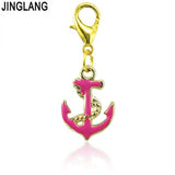 Enamel Anchor Charms Lobster Clasp Dangle DIY Jewelry Making Accessories