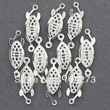 10pcs Silver Filigree Fishhook Clasps 6x20mm Jewelry Clasp